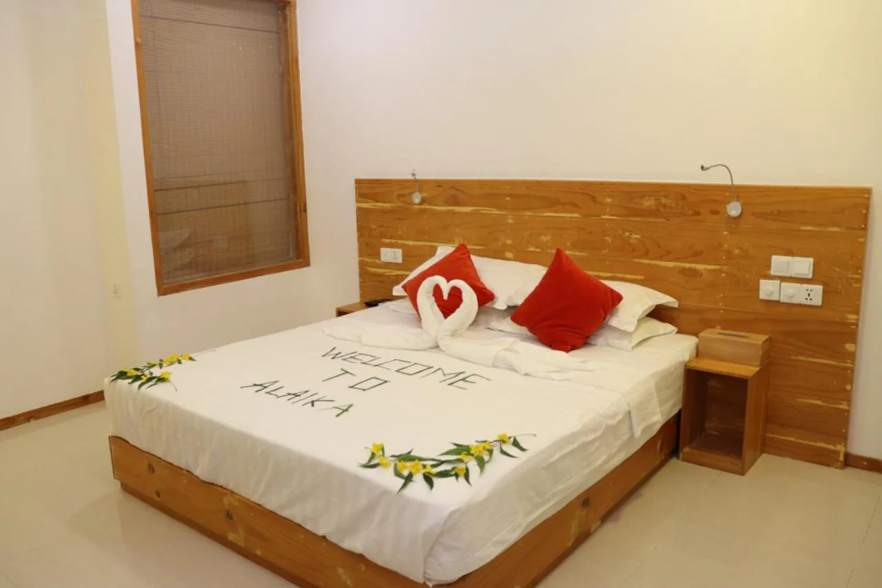 Experience a touch of luxury at Alaika Maafushi. This modern guest house offers comfortable rooms with balconies and stunning ocean views.