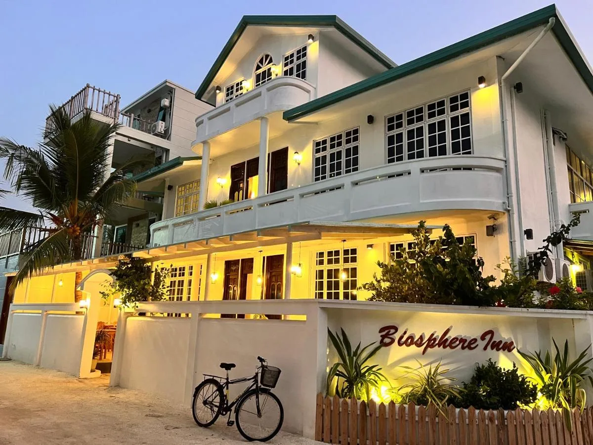 Biosphere Inn is a beautiful guest house with spacious rooms, a restaurant, and a garden area.