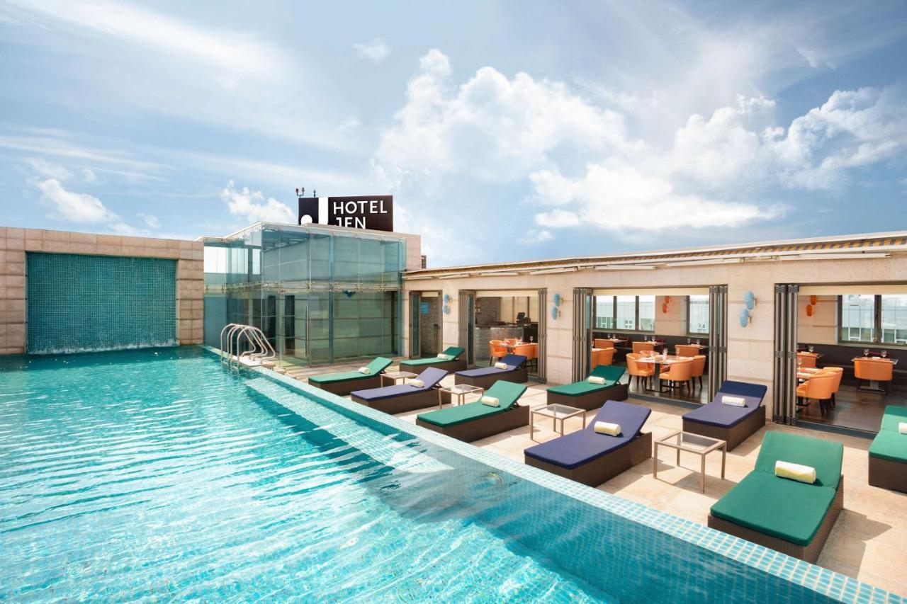 Hotel Jen Male' by Shangri-La is modern hotel with rooftop pool, fitness center, and international cuisine.